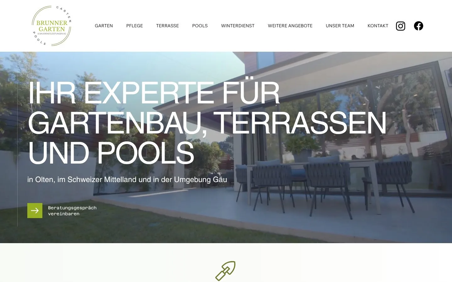 Website von Brunner Garten & Baudienstleistungen AG, Computer