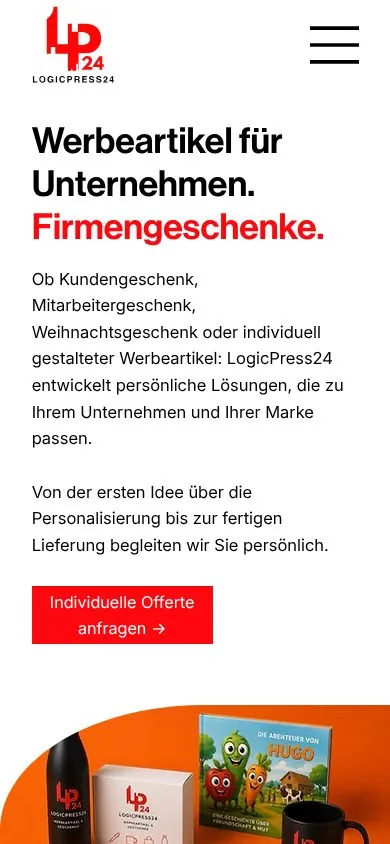 Website von Logicpress24 GmbH, Handy